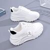 2025 Autumn New Korean Version Ins Dad Shoes Female Students Leather Surface Platform Sports Increase Running Casual Shoes Tide