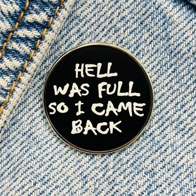 Новая эмалированная булавка с забавной надписью «Ад был цельнометаллической вилкой», подарок на день рождения, 1 шт.