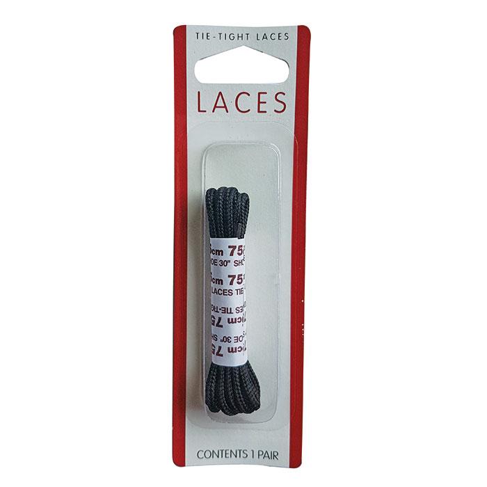 Fine Round Shoe Lace 75cm Black