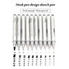 10 Tip Sizes Micron Neelde Drawing Pen Waterproof Pigment Fine Line Sketch Markers Pen