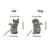 Weatherproof Pet Dog Cats Memorial Sculpture Stone Finish Pet Memorial Tombstone  Living Room