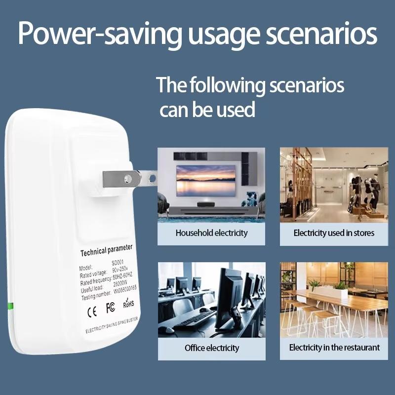 Intelligent Electricity Saving Box Wide Voltage Compatible ABS Flame Retardant Energy Saver for Home Office Use
