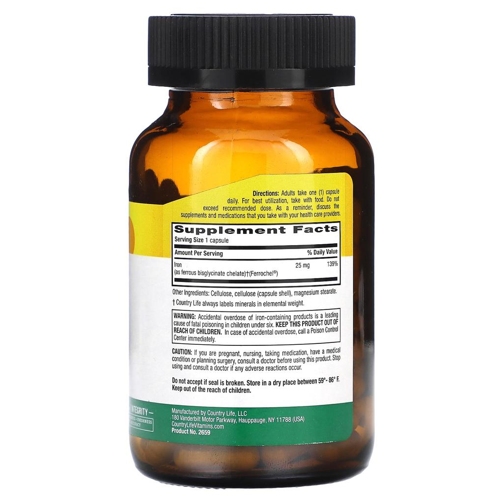 Mild Iron, 25Mg, 90 Veggie Caps
