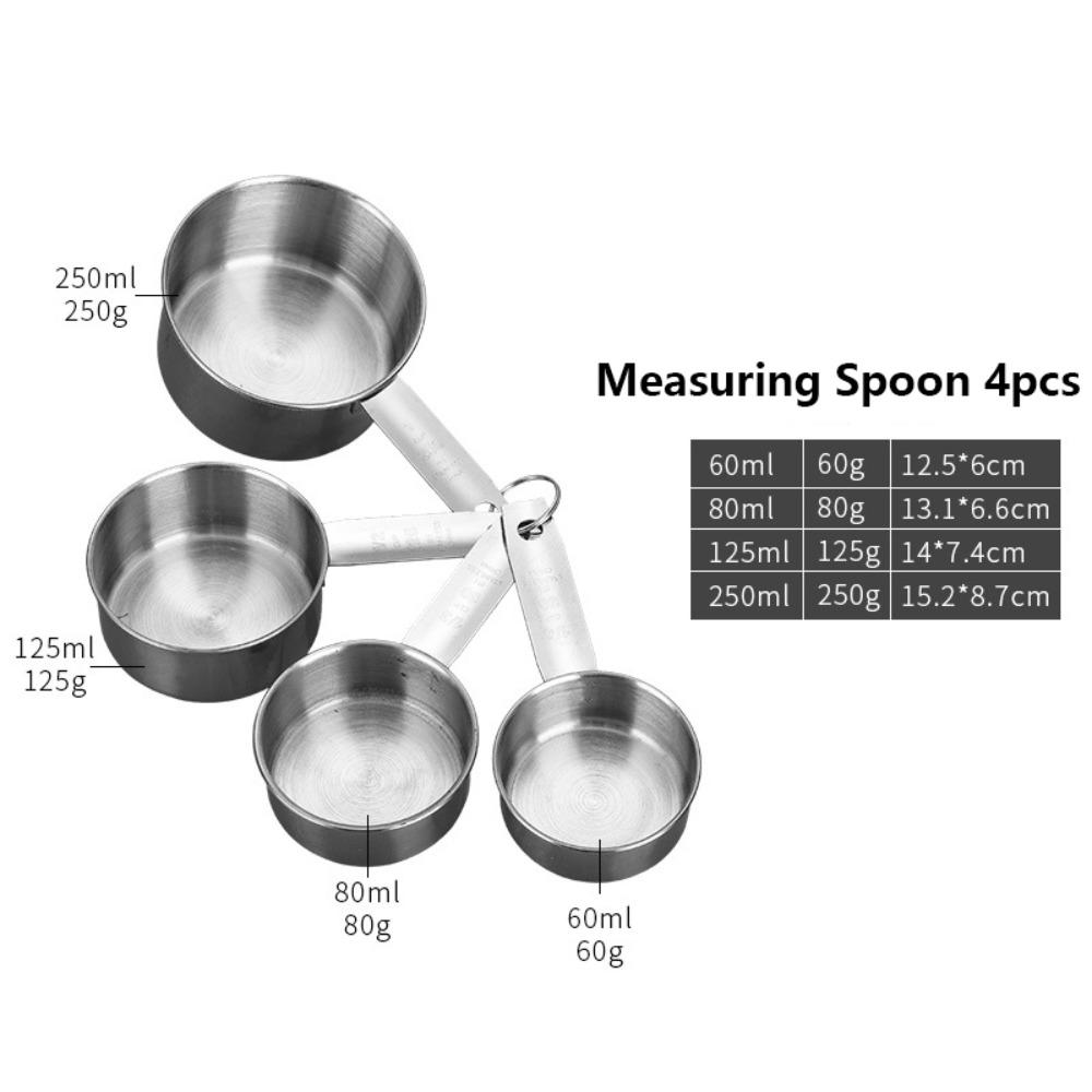 Food Grade Measuring Spoon Set with Scale Measuring Ruler Coffee Measuring Spoon Multipurpose Stackable Kitchen Measuring Cup