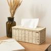 Rustic Rattan Car Organizer Home Paper Towel Dispenser Wipes Storage Case Napkin Box Tissue Holder