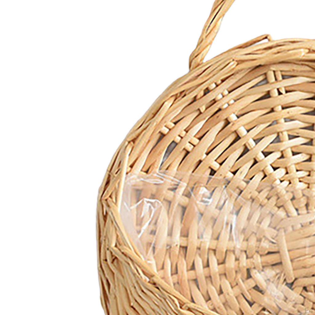 Wall Hanging Basket Flower for Dried Flowers Pot Decorative Woven Planter