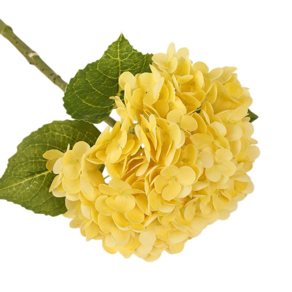 Hydrangea Macrophylla Artificial Hydrangea Flower Green Leaf Real Touch Simulation Colorful Hydrangea Handmade Luxury