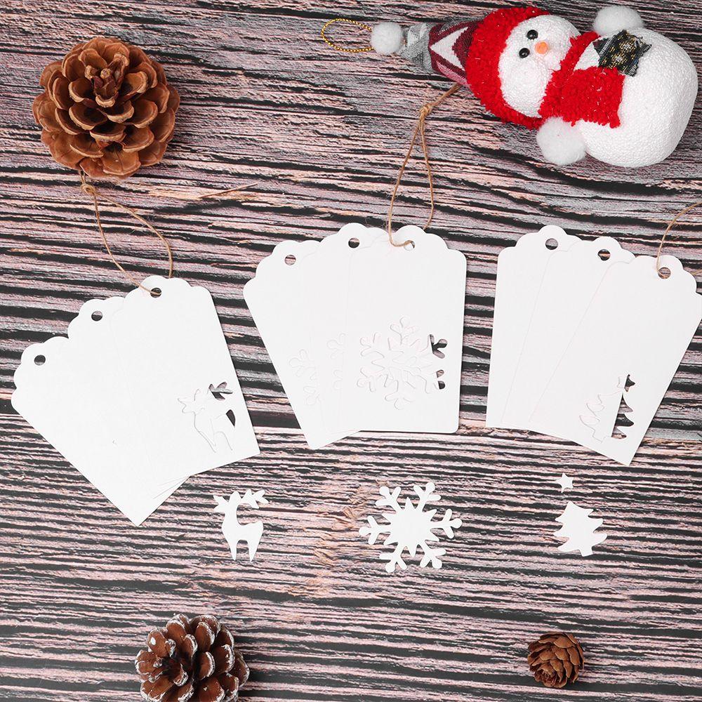 Supplies Gift Wrapping Xmas Tree Christmas Card Label Kraft Paper Tags Snowflake Thanks Tag