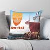 Kon Tiki Emblem Thor Heyerdahl Square Pillowcase Polyester Linen Velvet Printed Zip Decorative Throw Pillow Case Car Case x