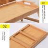 Foldable Legs Foldable Dining Table Bamboo Material Breakfast Serving Tray  Living Room