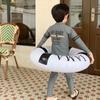 Мальчиковый купальник в корейском стиле, серый, с надписью, с длинным рукавом, быстросохнущий, с защитой от солнца