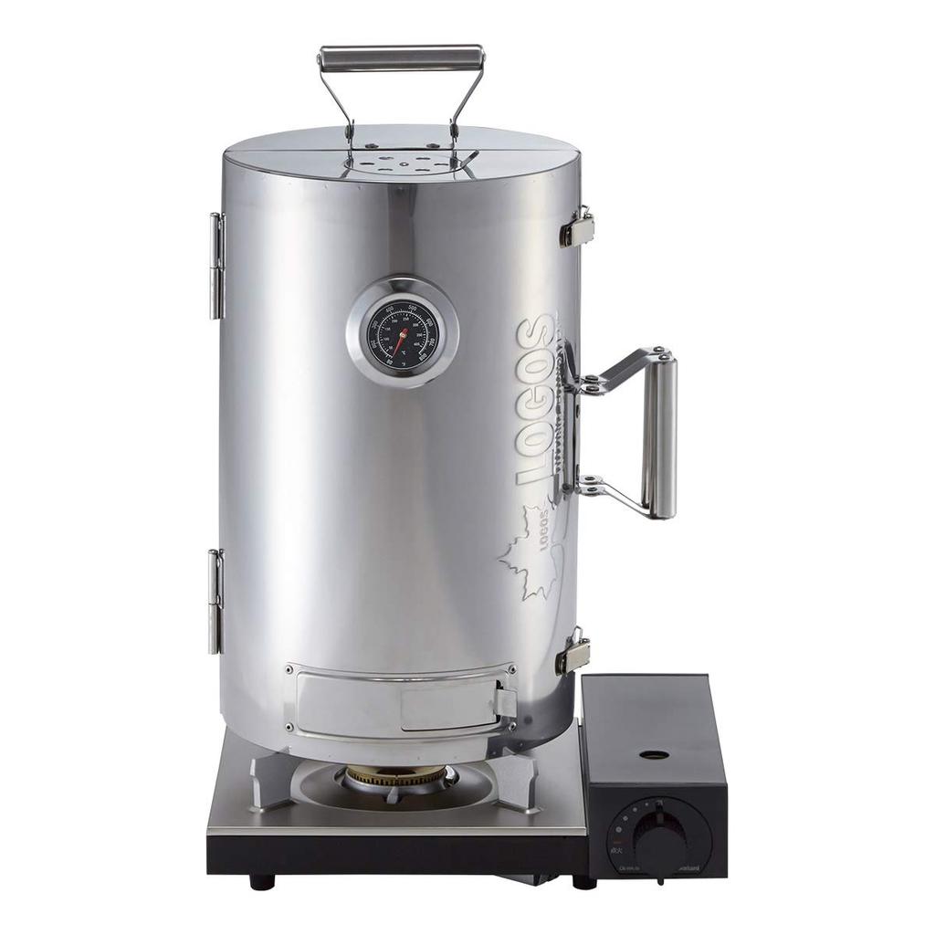 LOGOS Smoker LOGOS Forest Smoke Tower Smoker Cylindrical Type 180 Degree Type No Heat Source Required Camping Open/Close