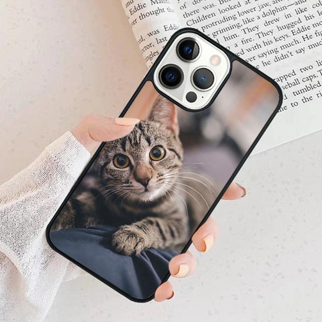 Милый Чехол-Животное Кошка Для iPhone 17 Air 15 16 Чехол 11 13 14 Pro Max 12 Plus Max Fundas