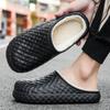 New Couple's Warm Cotton Shoes for Autumn and Winter Thick Soled Plus Velvet Anti-Slip Home Shoes Versatile Waterproof Slippers