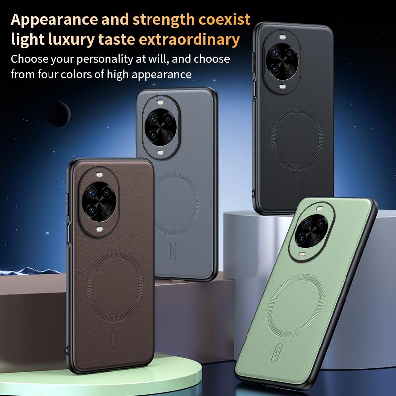 Для Huawei Nova 14 Pro Чехол Магнитная Кожаная Защитная Крышка Для Huawei Nova 14 Pro Высококачественный Не оставляющий отпечатков пальцев Нескользящий PC+TPU