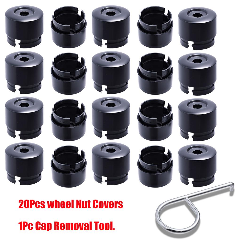 20Pcs 19mm Car Wheel Lug Nuts Bolt Cap Cover for VW TRANSPORTER T5 & T6 2003-2020 Touareg 2004-2016 7L6601173A