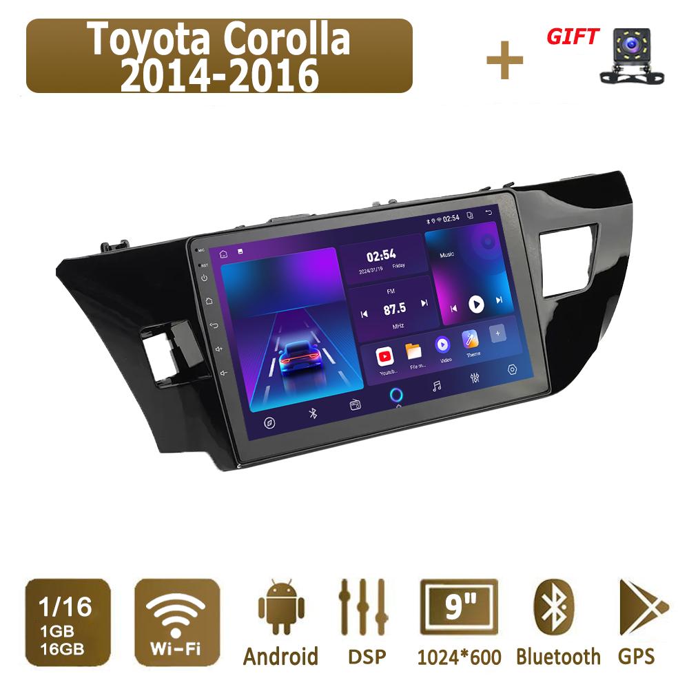 Android Carplay автомобильное радио для Toyota Corolla 2014-2016 мультимедийный проигрыватель головное устройство стерео GPS навигация BT WIFI 4+64 ГБ