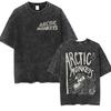 Couple Vintage Washed Oversized Short Sleeve T Shirt Y2k Hip Hop Streetwear Retro Rock Arctic Monkeys Music Album Graphic Tees
