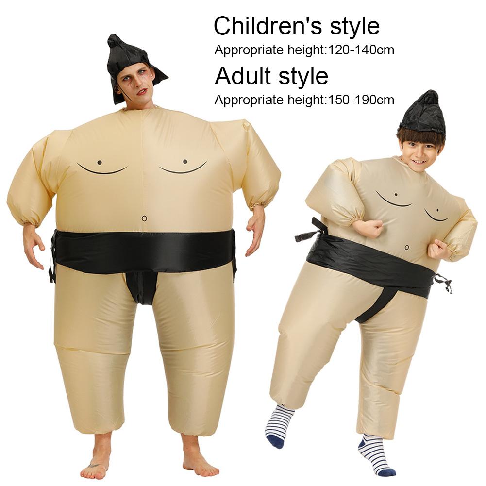 Надувной костюм борца сумо. Забавный костюм борца сумо для выступлений на сцене на Хэллоуин.