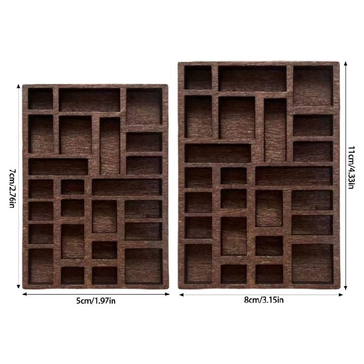 Модная миниатюрная деревянная полка-витрина для безделушек Карманный хрустальный ящик Портативный держатель для украшений для мужчин и женщин