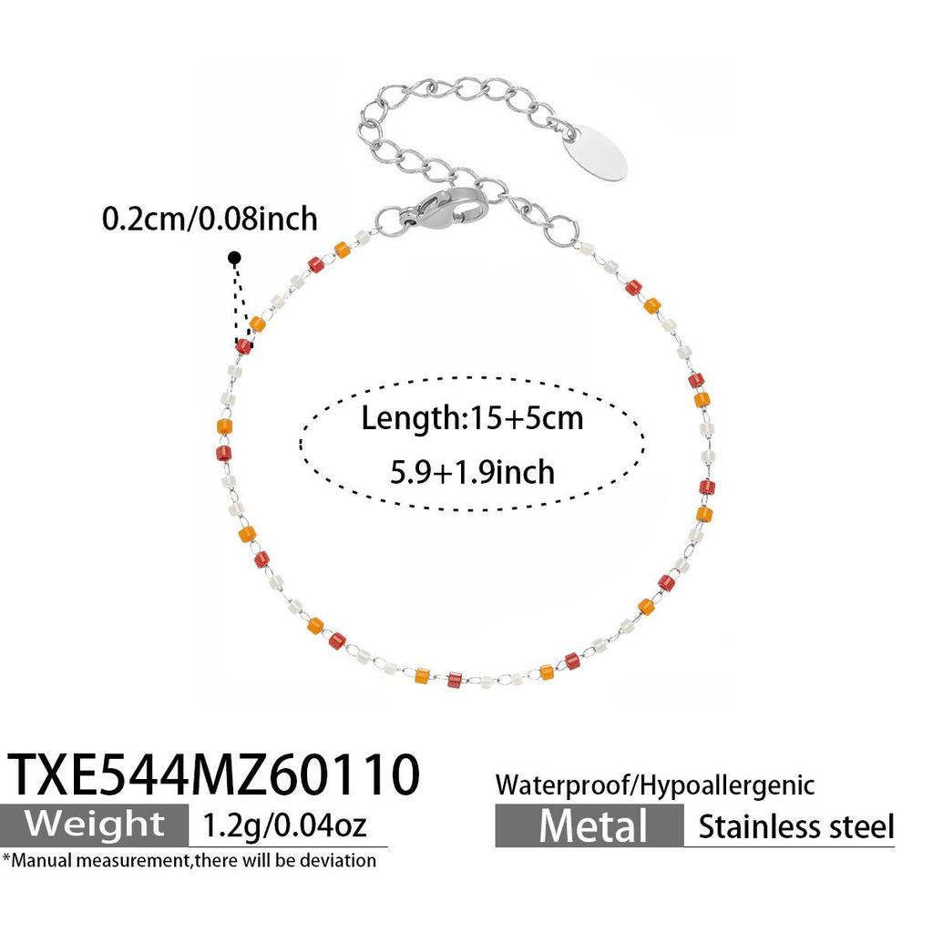 Набор из ожерелья и браслета с цветами из циркония, покрытый 18-каратным золотом, на основе нержавеющей стали, с бусинами из натуральных камней - Украшения в стиле легкой роскоши.