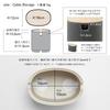 ideaco Cable Box Desktop 18cm x 12cm x Oval Box Cable Storage Stone Sand Black (W) (D) 13.5cm (H)
