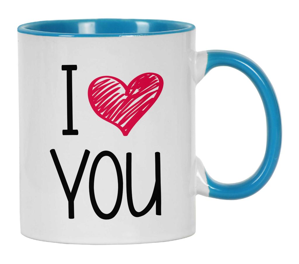 Inkdotpot Керамические кофейные кружки I Love You на 11 унций. Кофейные кружки отлично подходят для жениха, невесты, подарка на помолвку, холостяка и девичника.