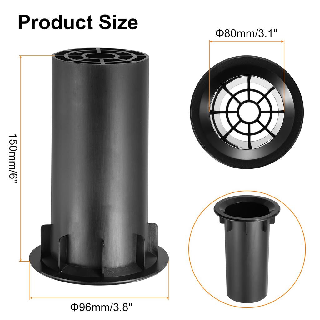 Uxcell 6 шт. x Порт для динамика Сабвуфер Басовый ящик Басовый вуфер Динамик Басовый воздушный порт для акустических кабинетов 75x150 мм/3 6" Трубы, Трубы, Ящик, Ящик, DJ/PA
