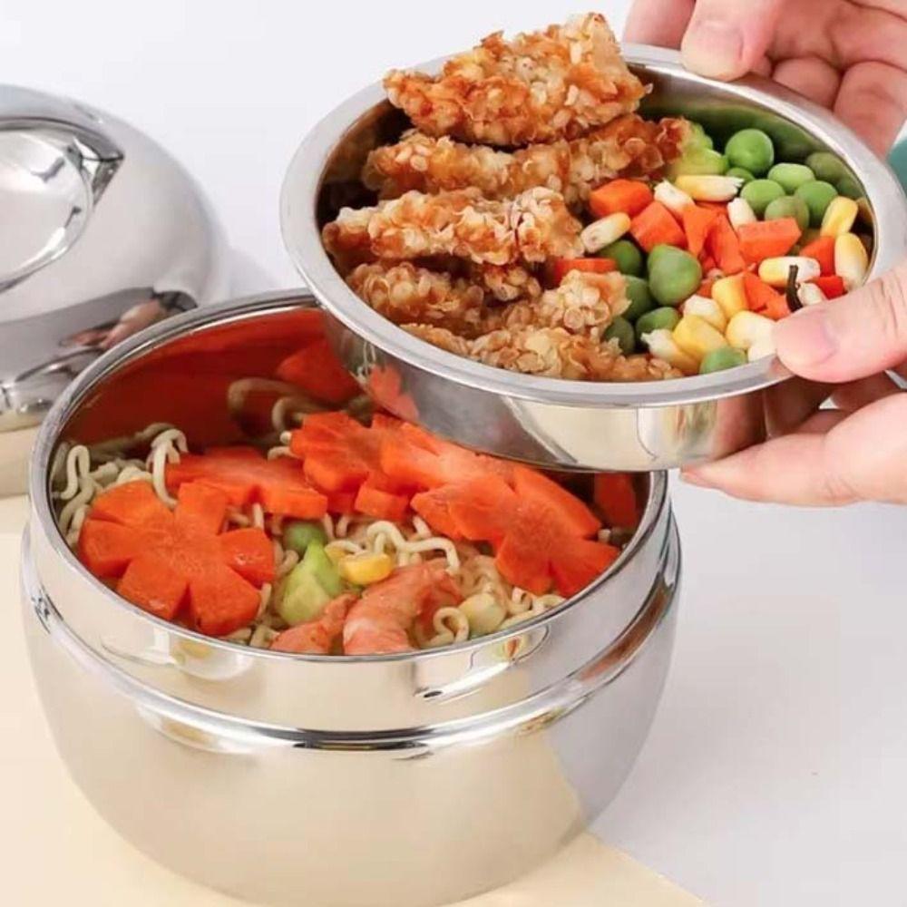 Термо-ланчбокс из нержавеющей стали, защита от ожогов, контейнер для хранения продуктов, изолированная миска, для рабочих