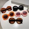 Women Oversize Round Sunglasses Fashion Vintage Candy Color Gradient Shades Eyewear Trendy Brand Design Uv400 Sun Glasses