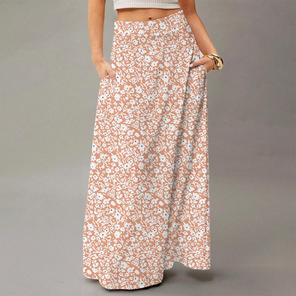 Women's Flowing Maxi Dress Regular Casual Summer Floral Print Bohemian Skirt