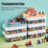Ящик для хранения Lego, детские строительные блоки, ящики для хранения, регулируемый контейнер, совместимый с Lego, сетка, детский органайзер для игрушек, ящик для хранения