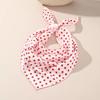 Thin Polka Dots Triangle Scarf Polyester Head Wraps Elegent Foulard Hair Band  Women