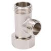 7/8 Brass T Adapter Shower Head Three Connector Valve For Toilet Shower Head Diverter Valve
