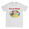 Винтажная футболка Curious George Мужская хлопковая с коротким рукавом Милая мультяшная с круглым вырезом Летний топ Футболка
