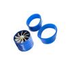 Air Intake Turbo Turbocharger Fuel Gas Saver Fan Blue