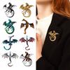 Winged Dragon Brooch Retro Colorful Dragon Brooch Pin Decorative Alloy Lapel Pin Clothes Accessory for Backpack Hats Jackets Decoration