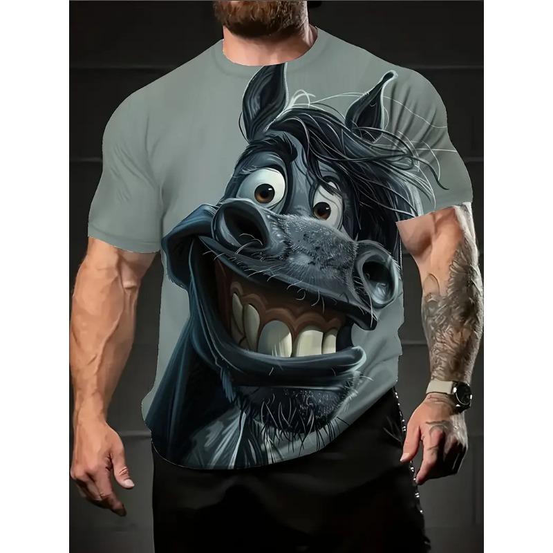 Donkey Graphic 3D Printed T Shirts Men Women Fashion Casual Novelty T-shirt Kid Street Short Sleeve Funny Kids T Shirt