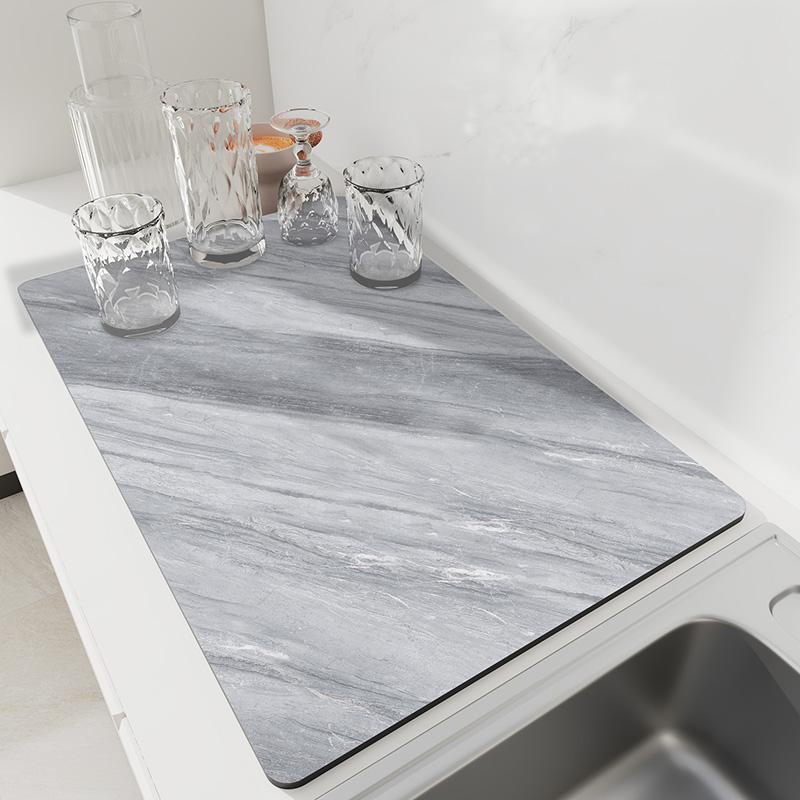 Суперабсорбирующие коврики для сушки кухонной посуды, быстросохнущие коврики для сушки кофе, нескользящие подставки для посуды, коврики для кухонного крана