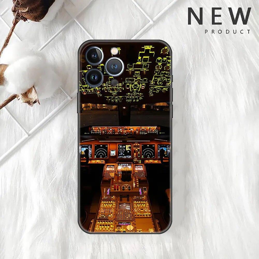 Чехол для Apple iPhone 11 13 12 14 Pro 7 Plus XR X XS Max 6 6S SE Phone Funda Aviation Самолет Вертолет Кабина Инструмент