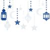 Mubarak Kareem Decor Moon Star Hanging Pendant Ornament Craft Muslim Islamic Party Decoration for Home Door