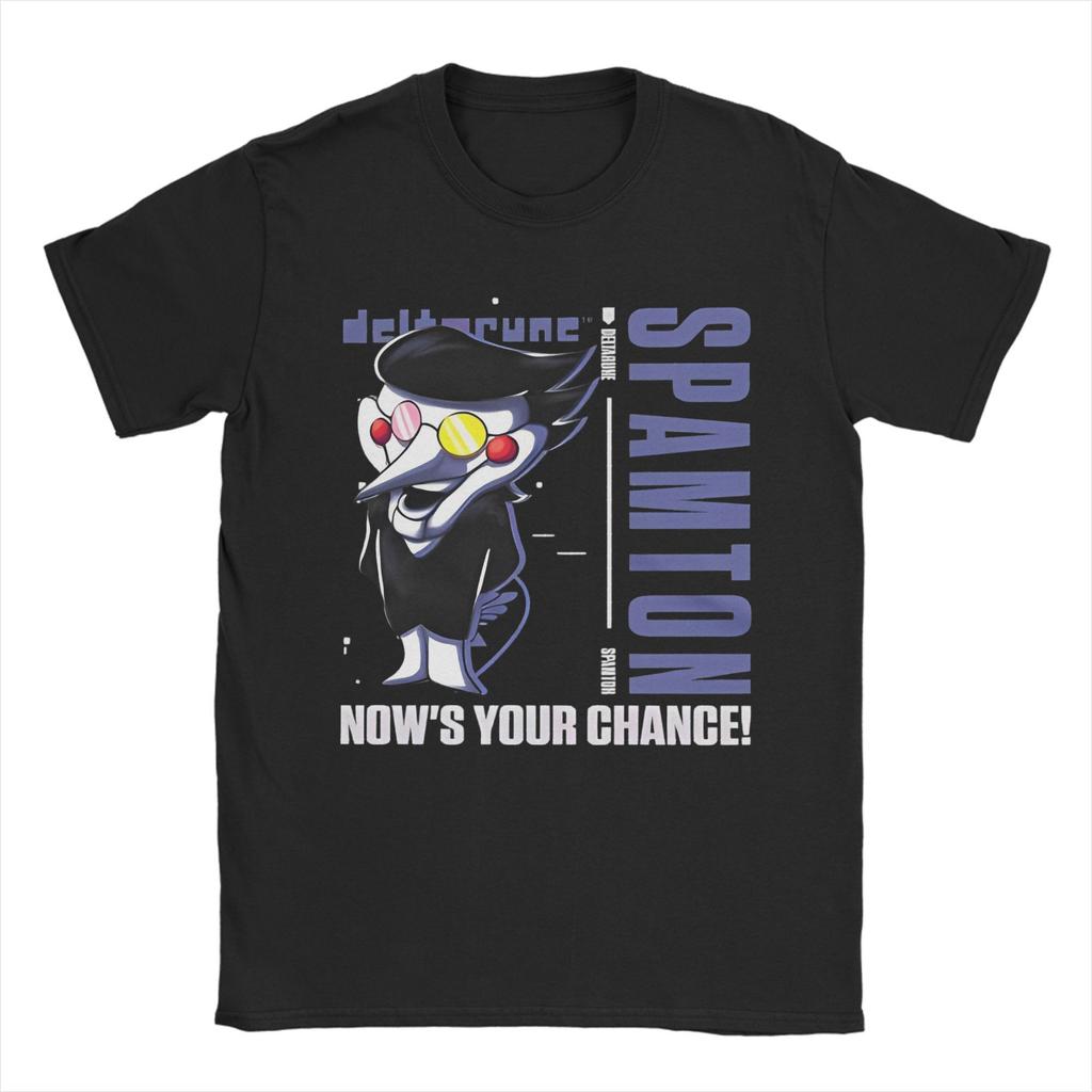 Men Women Spamton and Tenna Child of Divorce Deltarune Game T Shirt Cotton Graphic Printing Tee Shirts Clothing Outfits Tops