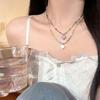 Color Beaded Love Necklace Women'S Summer Small Fresh And Sweet Temperament Collarbone Chain Accessories