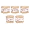 5 Rolls Burlap Roll Fabric Ribbon Multifunctional 5cm Width Mesh Burlap Ribbon for Decoration