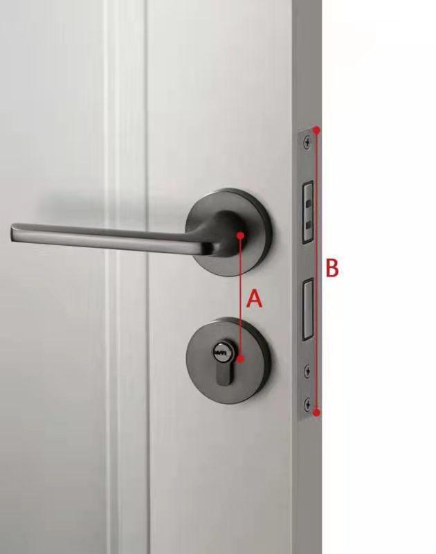Vintage European Split Door Lock Handle Aluminum Zinc Alloy Silent Lever Lock With Keys Fit 35-45mm Bedroom Wooden Door Multi Color
