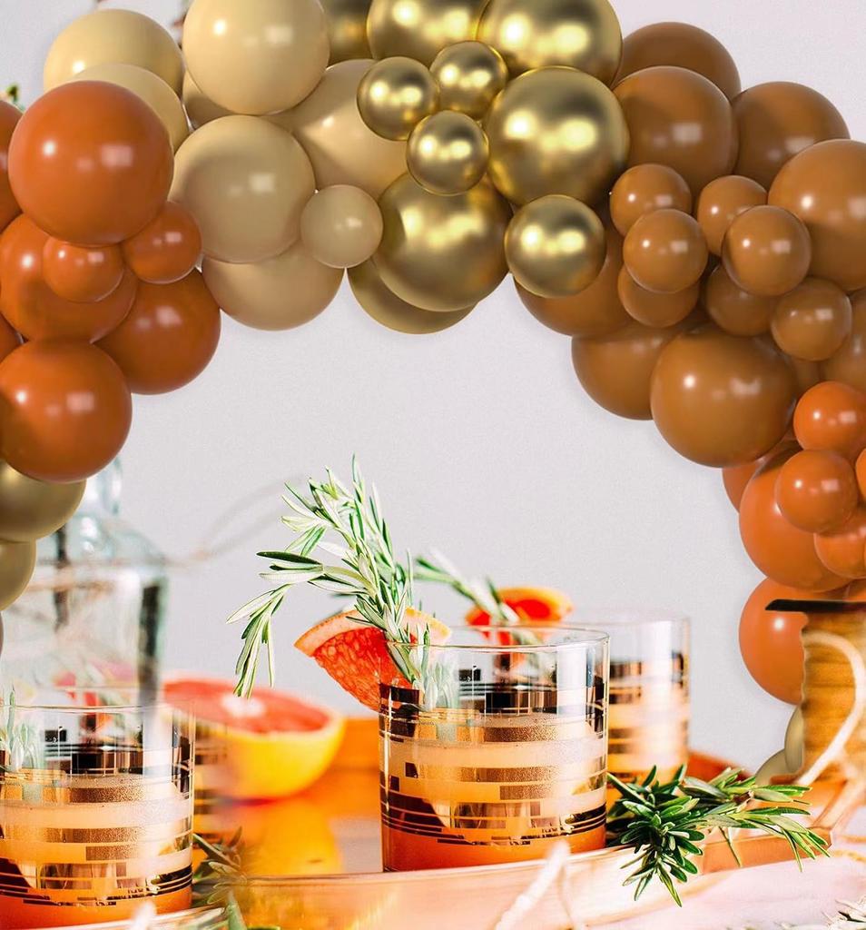 Осенний набор арки из воздушных шаров, оранжевый, золотой, кленовый лист, День благодарения, день рождения, свадьба, вечеринка