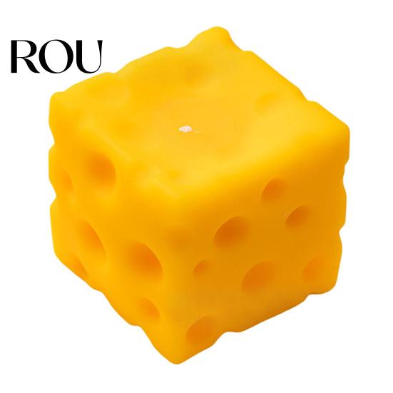 Cheese Sensory Toy Simulated Squeeze Unbreakable Stress Relief Slow Rising Decompression Block Fidget Simulation Food Pinch Square