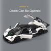 1:32 Pagani Zonda R Huaya BC Миниатюрная модель Сплав Литье под давлением Игрушки Двери машины открываются Звук Свет Оттянуть Назад Транспортные средства Мальчик Коллекция Подарки