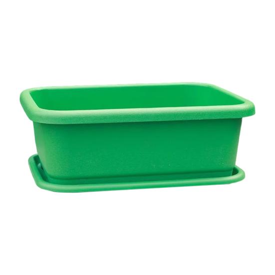 Прямоугольный цветочный ящик с сетчатым дном, цветочный горшок с поддоном, многоразовое балконное кашпо