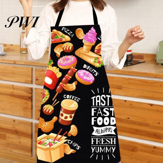 Baking Apron Cooking Sleeveless Comfortable Wearing Clear And Real Image Reusable Unisex Anti-stain Waterproof Polyester Pizza Pattern Kitchen